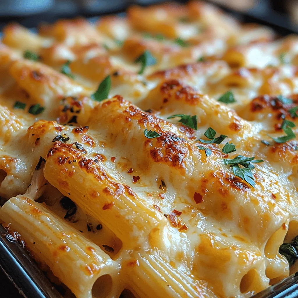 1. Pasta: The foundation of our dish, pasta is the heart of the bake. Options such as penne or rotini work wonderfully, as their shapes hold onto the sauce and cheese, ensuring every bite is flavorful.