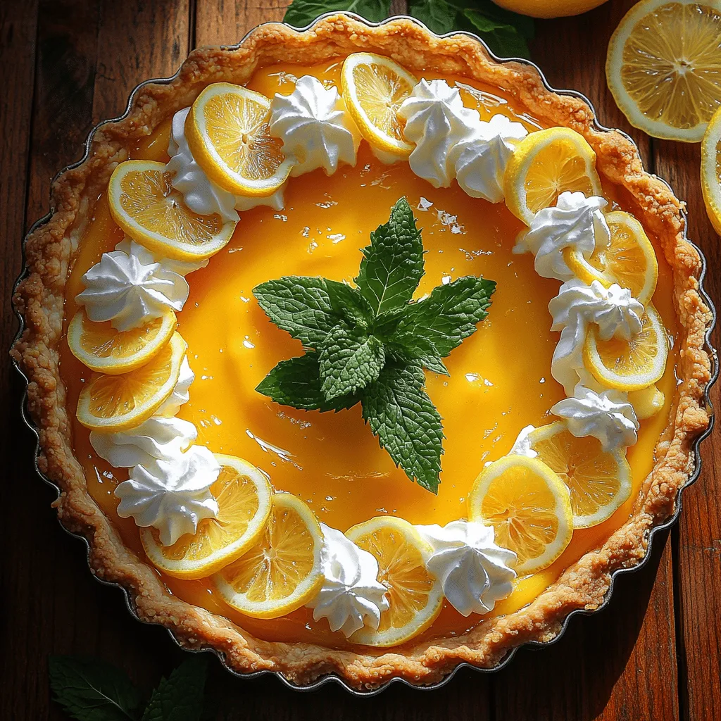 The Zesty Lemon Curd Tart is a culinary masterpiece that brings together the bright, refreshing flavors of lemon with a buttery, flaky crust. This dessert not only captivates the taste buds but also serves as a feast for the eyes, making it an ideal centerpiece for any gathering or special occasion. Whether you are hosting a summer brunch or celebrating a festive holiday, this tart is sure to impress your guests with its vibrant color and zesty flavor profile.