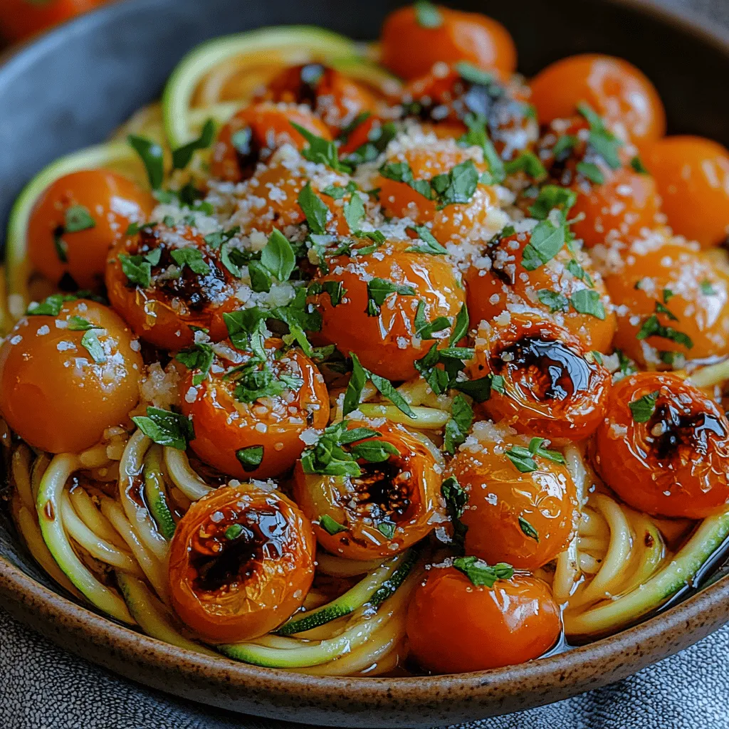 In recent years, zoodles, or zucchini noodles, have surged in popularity as a delightful and healthy alternative to traditional pasta. With their light, fresh flavor and low-carb profile, zoodles have captured the hearts of health-conscious foodies and home cooks alike. The Sun-Kissed Roasted Tomato Zoodle Bowl takes this trend to the next level, marrying the vibrant taste of roasted tomatoes with the crisp texture of zoodles to create a dish that is not only visually stunning but also packed with nutrients.
