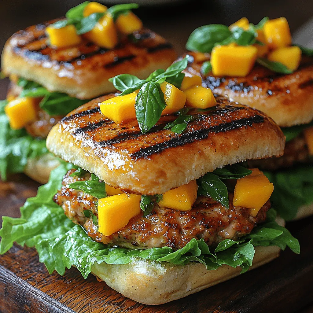 Mango Basil Chicken Sliders are an exceptional fusion dish that brings together the sweetness of ripe mangoes and the aromatic essence of fresh basil, creating a delightful flavor profile that tantalizes the taste buds. This recipe showcases a perfect balance of savory and sweet, making it a standout option for anyone looking to elevate their slider game. Sliders, in general, are not only fun and shareable but also versatile, making them an ideal choice for various occasions—from family gatherings and casual picnics to laid-back weeknight dinners. Whether you’re having a summer barbecue or simply craving something unique and delicious, these sliders are sure to impress your family and friends.