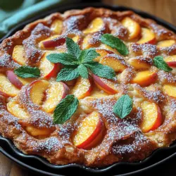 Clafoutis is a classic French dessert that has charmed palates for centuries. This delightful dish is a custard-like baked treat, traditionally made with black cherries, but it has evolved to embrace a variety of fruits, making it endlessly adaptable. This summer, we invite you to explore the vibrant flavors of summer peaches in a delicious Summer Peach Clafoutis. The sweet, juicy peaches lend a bright, sun-kissed flavor to this elegant dessert, making it a perfect centerpiece for any gathering, from casual family dinners to sophisticated summer soirées.