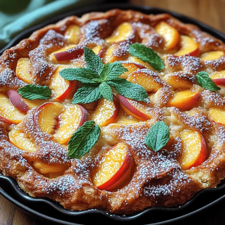 Clafoutis is a classic French dessert that has charmed palates for centuries. This delightful dish is a custard-like baked treat, traditionally made with black cherries, but it has evolved to embrace a variety of fruits, making it endlessly adaptable. This summer, we invite you to explore the vibrant flavors of summer peaches in a delicious Summer Peach Clafoutis. The sweet, juicy peaches lend a bright, sun-kissed flavor to this elegant dessert, making it a perfect centerpiece for any gathering, from casual family dinners to sophisticated summer soirées.