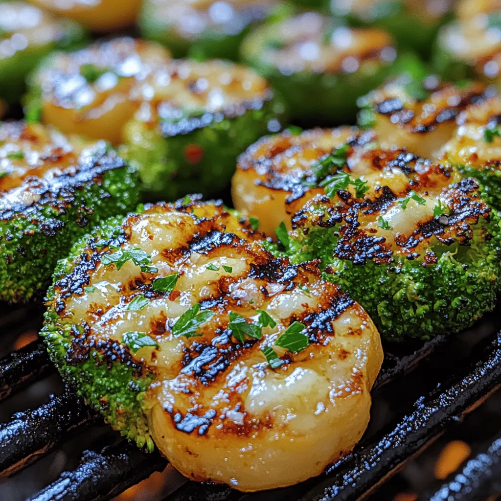 If you're looking to elevate your vegetable game, look no further than garlic Parmesan grilled broccoli. This dish not only serves as a side but as a star on its own, boasting the perfect blend of nutty, savory, and aromatic flavors. Grilling broccoli brings out its natural sweetness while adding a delightful char that enhances its texture. Coupled with the rich, creamy notes of Parmesan cheese and the bold punch of garlic, this recipe transforms an often-overlooked vegetable into an irresistible dish that can accompany any meal, from casual barbecues to elegant dinners.