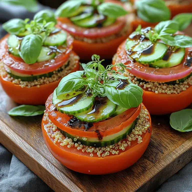 As the temperature rises and warm weather beckons, our culinary cravings often shift towards lighter, refreshing dishes. One such dish that stands out is the Chilled Tomato Quinoa Towers. This vibrant and visually appealing recipe not only tantalizes the taste buds but also embodies the essence of summer dining. With its layers of fresh ingredients and clever presentation, the Chilled Tomato Quinoa Towers are perfect for picnics, barbecues, or even as a sophisticated starter for a dinner party.