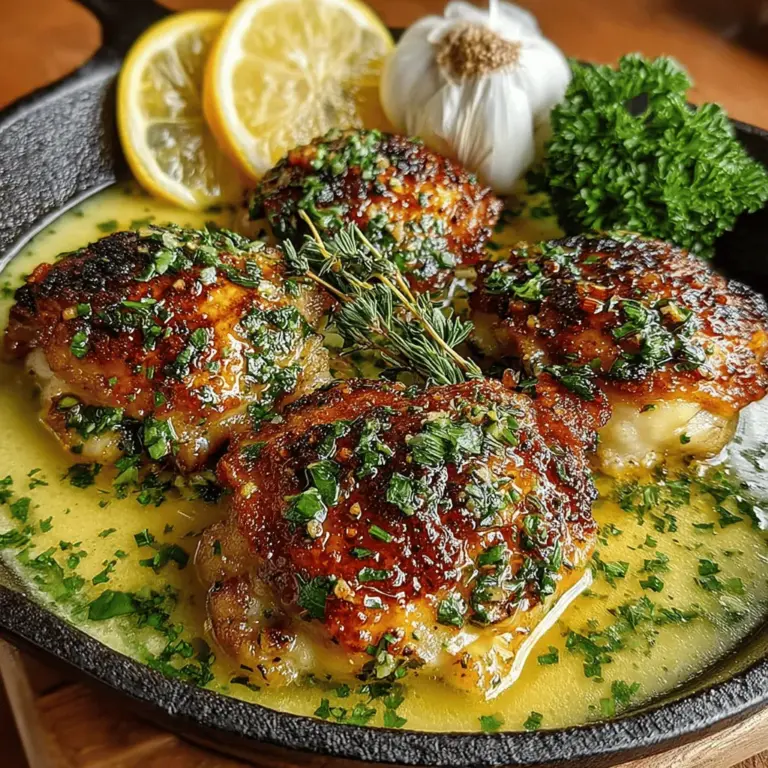 When it comes to comfort food, few dishes can compete with the savory allure of chicken thighs paired with a bright, zesty sauce. The recipe for Golden Chicken Thighs with Lemon Butter Sauce showcases this delightful combination, offering a meal that is both satisfying and elegant. The richness of the chicken is beautifully complemented by the tangy, buttery sauce, making it a perfect choice for a cozy family dinner or an impressive dish for gatherings.