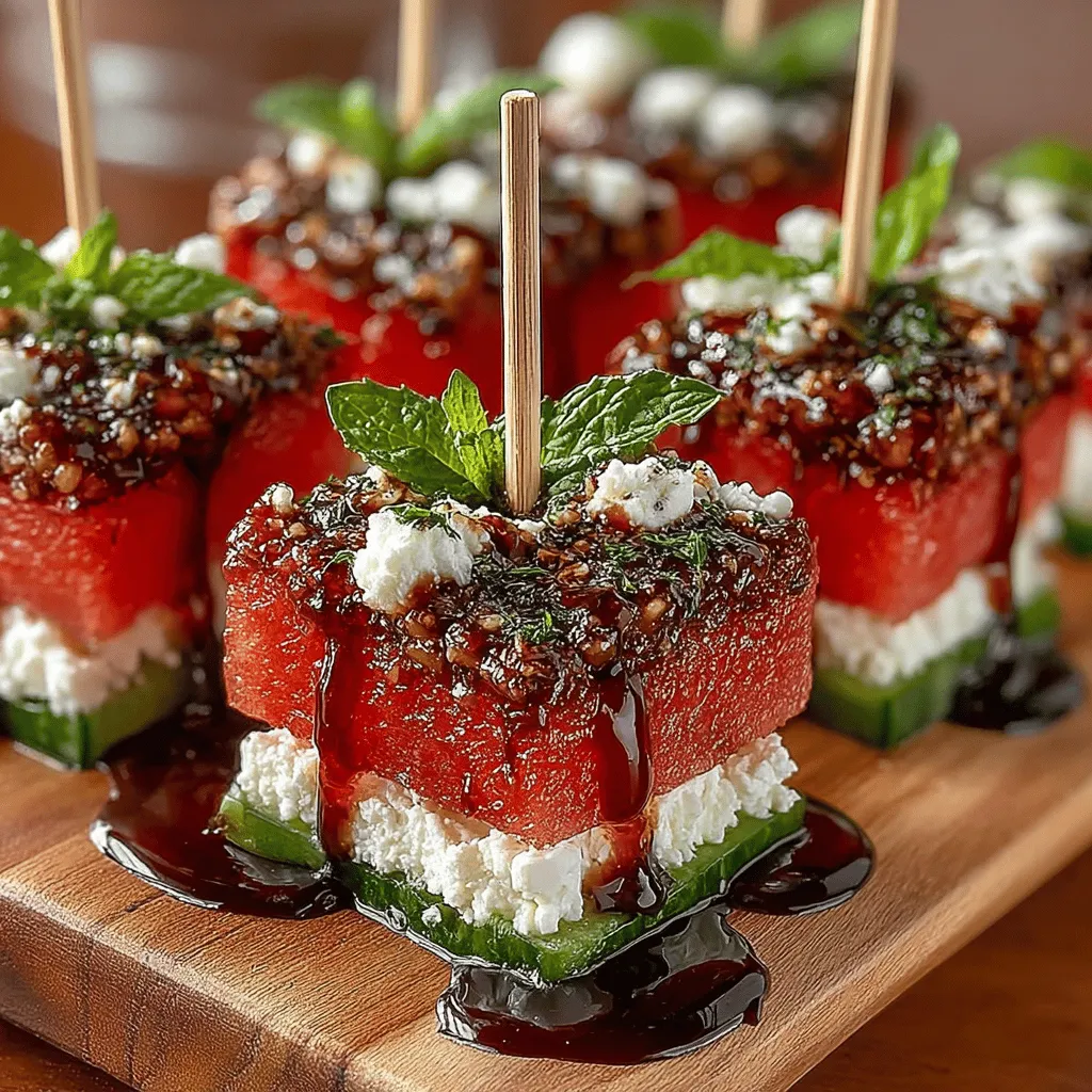 As the warm sun graces us with longer days and balmy evenings, the craving for refreshing and light dishes intensifies. Enter Watermelon Basil Feta Bites—a delightful combination of flavors that captures the essence of summer. This recipe brings together the sweet juiciness of watermelon, the creamy saltiness of feta cheese, and the aromatic freshness of basil, creating a perfect appetizer that is as visually appealing as it is delicious. Whether you’re hosting a casual get-together or an elegant dinner party, these bites will elevate your menu and impress your guests.