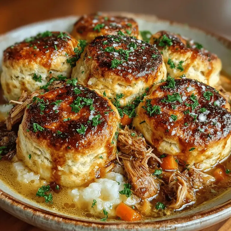 Pot pie is a beloved classic, often associated with warmth, nostalgia, and the comforts of home. This dish has long been a staple in American kitchens, celebrated for its rich, savory filling encased in a flaky crust. But what if you could elevate this traditional comfort food with a unique twist? Enter the Flaky Chicken and Cheddar Biscuit Pot Pie, a delightful take on the classic that swaps out the usual pastry crust for a light and fluffy cheddar biscuit topping. This change not only enhances the flavor profile but also adds a delightful texture that pairs perfectly with the creamy filling beneath.
