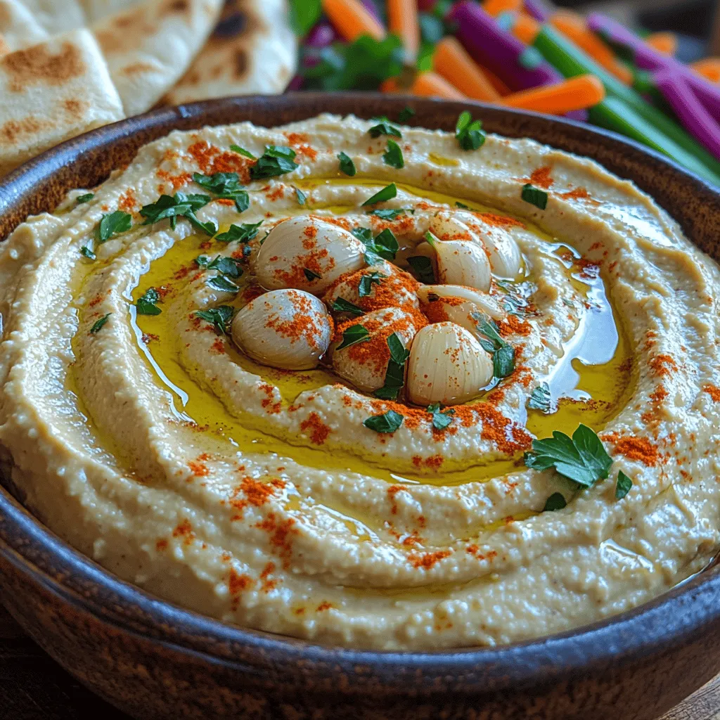 Hummus, a beloved staple in Middle Eastern cuisine, has gained immense popularity worldwide, becoming a go-to dip for parties, gatherings, and healthy snacking. This creamy roasted garlic hummus elevates the classic chickpea dip to new heights, offering a rich, savory flavor profile that tantalizes the taste buds. The appeal of this dish lies not only in its delightful taste but also in its versatility; it can be served as a dip, spread, or even a main component in wraps and bowls.