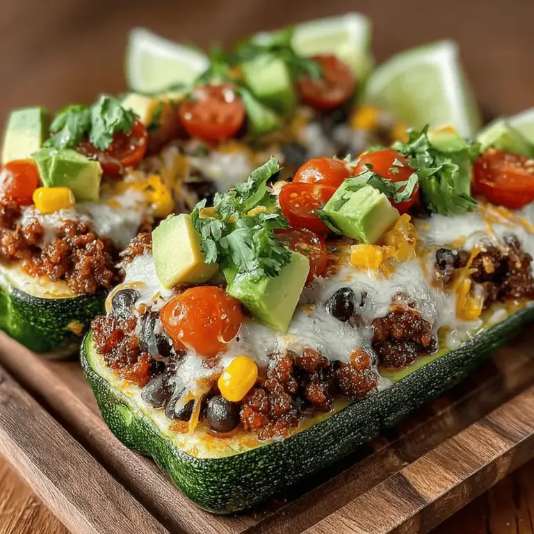 In the world of healthy cooking, finding meals that are both nutritious and satisfying can be a challenge. Enter the Zesty Zucchini Taco Boats—a delightful and innovative recipe that perfectly balances health and flavor. This dish not only leverages the versatility of zucchini, a powerhouse ingredient, but also plays on the beloved concept of tacos, making it an enticing option for families seeking a quick and wholesome weeknight dinner.