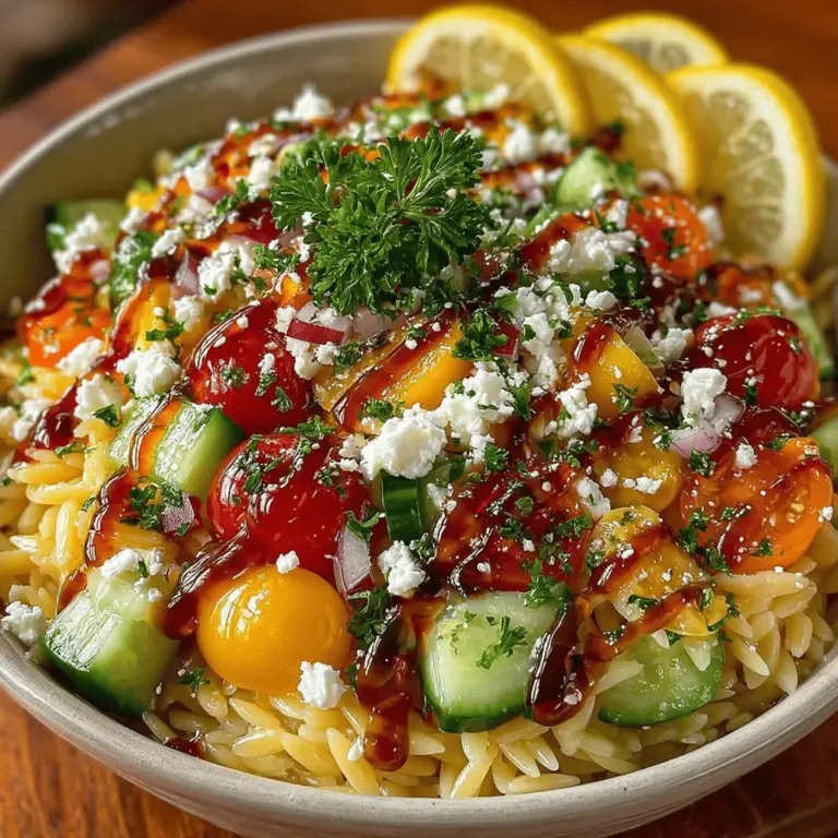 Mediterranean cuisine is renowned for its vibrant flavors, fresh ingredients, and a celebration of healthful eating. This culinary tradition, spanning countries like Greece, Italy, and Spain, emphasizes the use of seasonal produce, aromatic herbs, and high-quality fats, creating dishes that are both nourishing and delicious. One such dish that encapsulates the essence of Mediterranean cooking is the Mediterranean Sunrise Orzo Salad. This refreshing salad marries the nutty texture of orzo pasta with a colorful array of fresh vegetables and herbs, making it a perfect addition to any meal or a delightful stand-alone dish.