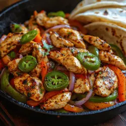 Fiery Jalapeño Lime Chicken Fajitas are an exciting and flavorful dish that embodies the vibrant spirit of Mexican cuisine. This dish is deeply rooted in the traditions of Tex-Mex cooking, where bold flavors and fresh ingredients come together to create a meal that is both satisfying and invigorating. Fajitas, in general, have gained immense popularity not only in North America but around the world, celebrated for their versatility and the ability to cater to various tastes and preferences.