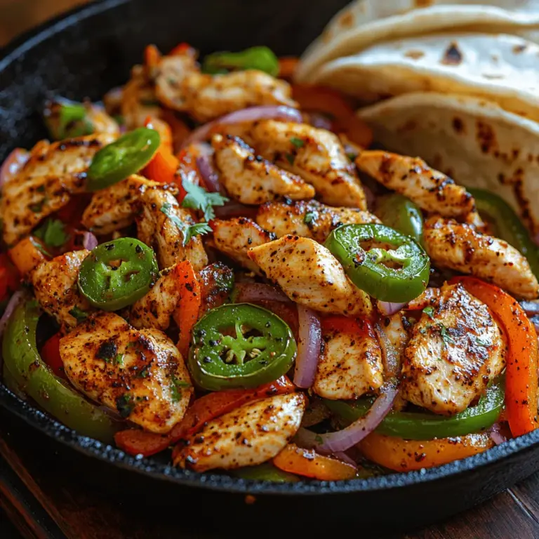 Fiery Jalapeño Lime Chicken Fajitas are an exciting and flavorful dish that embodies the vibrant spirit of Mexican cuisine. This dish is deeply rooted in the traditions of Tex-Mex cooking, where bold flavors and fresh ingredients come together to create a meal that is both satisfying and invigorating. Fajitas, in general, have gained immense popularity not only in North America but around the world, celebrated for their versatility and the ability to cater to various tastes and preferences.