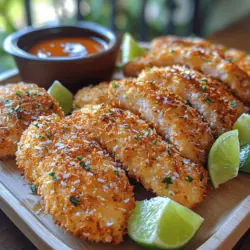 If you're in search of a dish that tantalizes your taste buds while delivering an irresistible crunch, look no further than Tropical Crunch Crispy Coconut Chicken Strips. This recipe is a delightful fusion of tropical flavors and crispy textures, making it a standout choice for any occasion. Imagine succulent chicken breast enveloped in a golden-brown coating, infused with the sweetness of coconut and a hint of spice. Whether served as an appetizer at a gathering, a quick snack for film night, or a main course that will impress dinner guests, these chicken strips are incredibly versatile and sure to please.