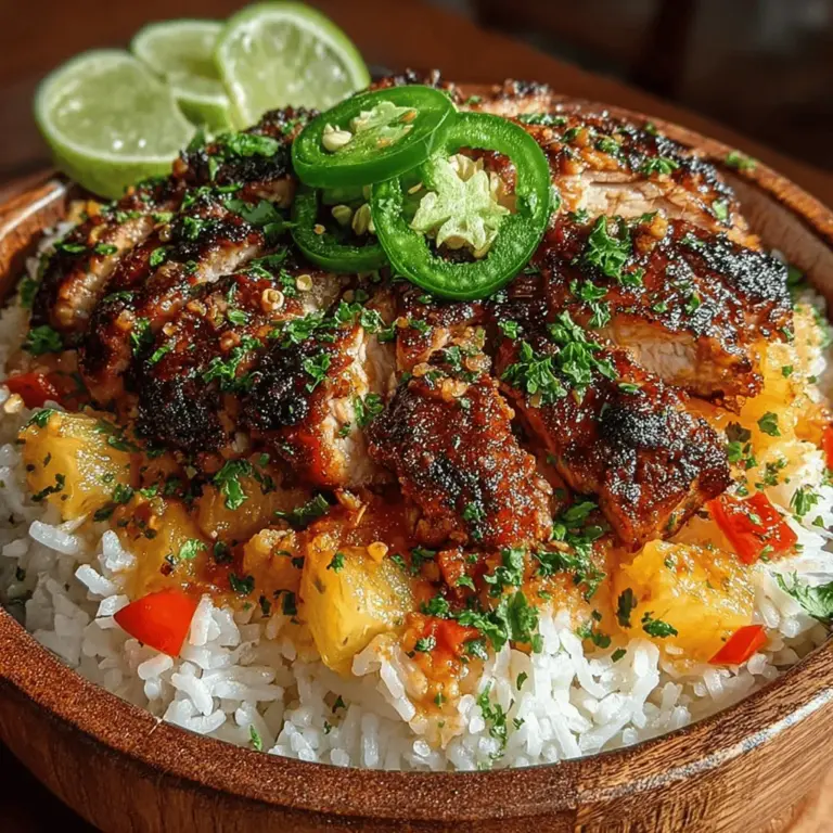 Grilled Chicken Pineapple Rice Bowls offer a delightful culinary experience that brings together a medley of flavors, textures, and nutrients. This dish has gained immense popularity not only for its vibrant presentation but also for its delectable combination of sweet, savory, and tangy elements. The juicy grilled chicken pairs perfectly with the tropical sweetness of pineapple, creating a balanced meal that tantalizes the taste buds. As health-conscious eating continues to trend, rice bowls have emerged as versatile and customizable options that allow for endless creativity while maintaining nutritional integrity.