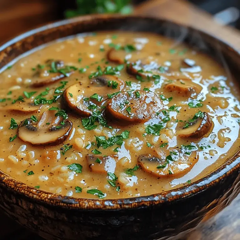 As the leaves begin to turn and the air grows crisp, there's nothing quite like a warm bowl of soup to evoke feelings of comfort and coziness. Soup has long been a staple in many cultures, particularly during the colder months or when one is feeling under the weather. It is a dish that transcends seasons, offering solace on rainy afternoons or chilly evenings. Among the myriad of soup recipes available, the Creamy Comfort Mushroom & Rice Soup stands out as a versatile option that can be enjoyed for casual weeknight dinners or elevated for special occasions.