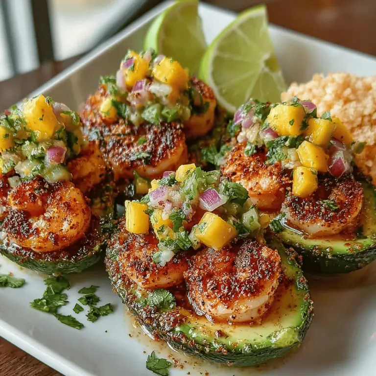 In the realm of healthy eating, few dishes can compete with the delightful combination of fresh avocados, succulent shrimp, and zesty mango salsa. The recipe for Savory Avocado Boats with Spicy Shrimp & Mango Salsa is not only a feast for the eyes but also a powerhouse of nutrients and flavor. This dish is ideal for various occasions—whether you’re looking for a light lunch, an impressive appetizer for gatherings, or a refreshing dinner option. With its vibrant colors and bold flavors, these avocado boats are sure to captivate both your palate and your guests.