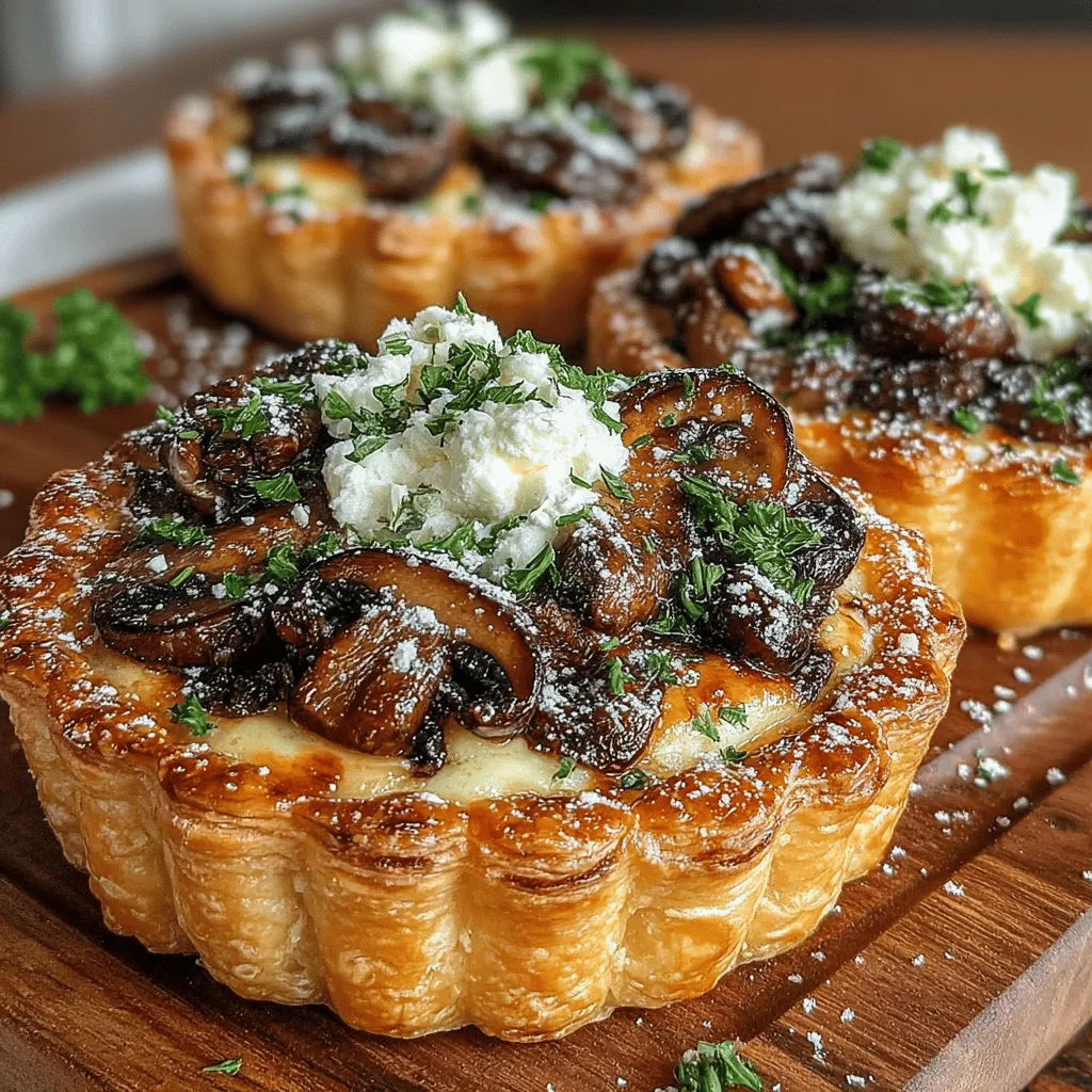 Savory Creamy Mushroom and Goat Cheese Tarts are an exquisite choice for anyone looking to impress guests with a delightful appetizer or enjoy a light meal at home. These tarts combine the earthy flavors of fresh mushrooms with the creamy, tangy notes of goat cheese, all nestled in a flaky puff pastry shell. The rich flavors and luxurious texture make them a crowd-pleaser, perfect for gatherings, brunch, or a cozy dinner.