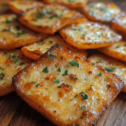 Crispy Garlic Bread Crust Chips are a delightful way to transform leftover bread crusts into a flavorful snack that’s both crunchy and satisfying. This innovative recipe not only highlights the versatility of bread but also champions the art of minimizing food waste, making it a perfect choice for the environmentally conscious home cook. With a delectable combination of garlic and herbs, these chips bring a unique twist to traditional snacking. Whether enjoyed as a standalone treat, paired with dips, or used as a topping for soups and salads, these chips are sure to impress with their robust flavors and satisfying crunch.