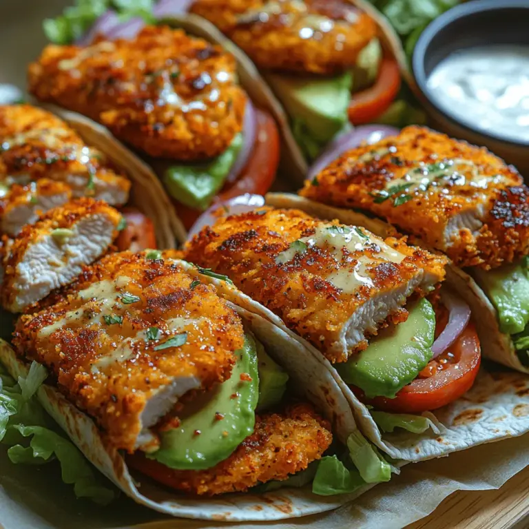 In the realm of modern cuisine, wraps have emerged as a versatile and convenient meal option that caters to a variety of tastes and dietary needs. Their popularity can be attributed to their portability, ease of preparation, and the endless combinations of flavors and ingredients they offer. Among the myriad of wrap recipes, the Crispy Chicken Avocado Wrap stands out as an exceptional choice that marries health with indulgence. This wrap delivers a delightful experience, balancing crunchy textures, creamy avocado, and zesty flavors that tantalize the palate.