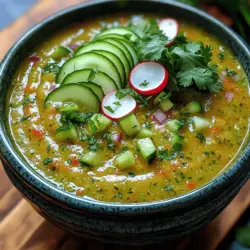 Gazpacho, a traditional cold soup, has long been a staple of Spanish cuisine, particularly in the warmer regions where the sun-soaked produce shines brightest. Originating from Andalusia, this vibrant dish showcases the bountiful harvest of summer, typically featuring tomatoes, peppers, onions, and cucumber. Its evolution over the years has seen countless variations, allowing chefs and home cooks alike to experiment with flavors and ingredients, making it a versatile option for those seeking a refreshing meal. One such innovative twist on the traditional gazpacho is the Cucumber Avocado Gazpacho Delight. This recipe not only retains the essence of the original but also introduces a creamy texture and a unique flavor profile that is bound to tantalize the taste buds.