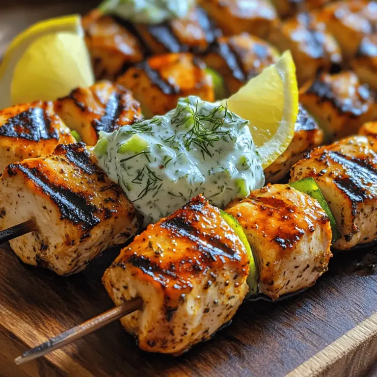 As the weather warms and grilling season beckons, there's nothing quite like the sizzle of marinated chicken skewers over an open flame. Enter Creamy Tzatziki Chicken Skewers, a dish that embodies the vibrant flavors of the Mediterranean and offers a healthy option for your next backyard barbecue or casual gathering. This recipe features succulent chicken breasts marinated to perfection, complemented by a creamy tzatziki sauce that brings a refreshing balance to the dish.