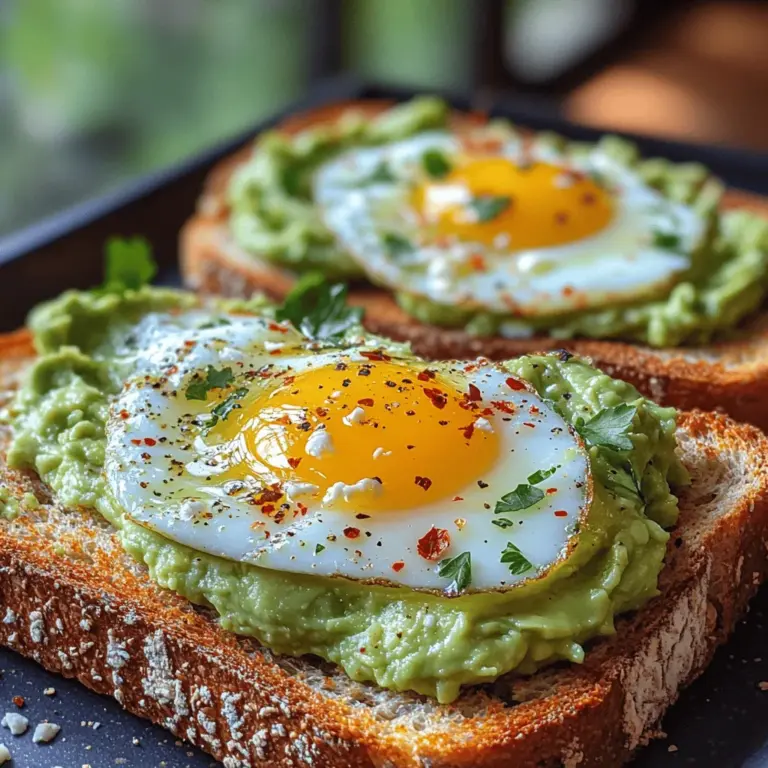 One of the primary reasons for the dish’s widespread appeal lies in its nutritional advantages. Avocado Delight on Toast not only provides a balanced meal but also caters to a variety of dietary preferences. Whether you follow a vegetarian, gluten-free, or low-carb diet, this dish can easily be modified to suit your needs. For instance, you can use gluten-free bread or substitute the eggs with a plant-based alternative, such as tofu scramble, allowing everyone to enjoy this delicious breakfast option.