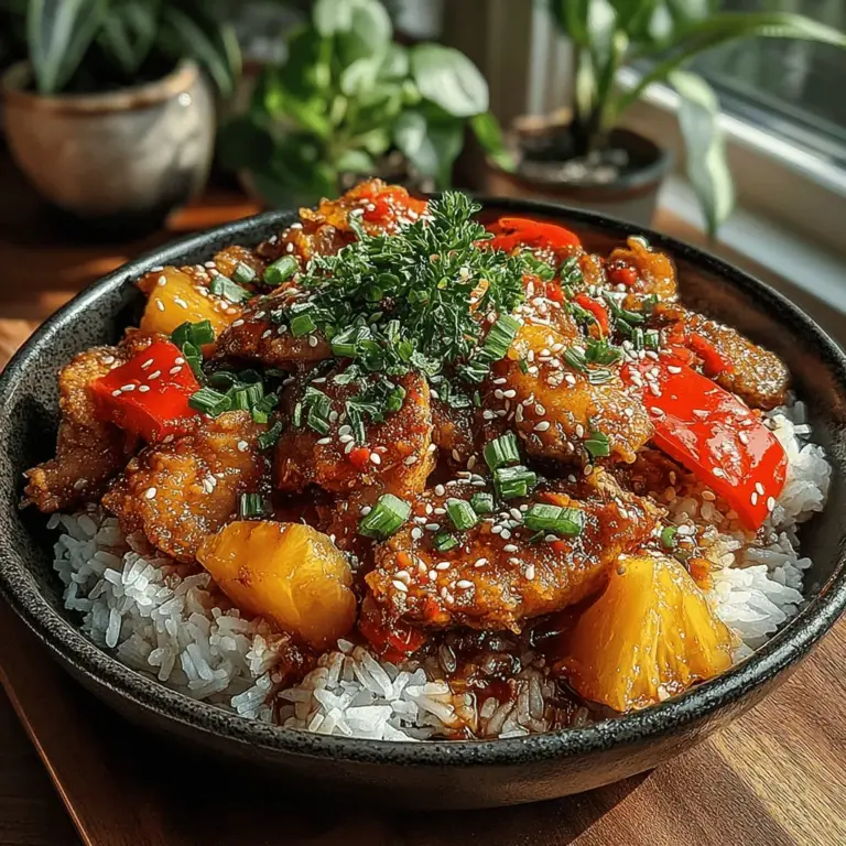If you're in search of a vibrant and flavorful dish that effortlessly combines sweet and spicy elements, look no further than Sweet & Spicy Pineapple Chicken Stir Fry. This dish is not only a feast for the taste buds but also a visual delight, thanks to its colorful ingredients and appealing presentation. The marriage of juicy pineapple and tender chicken thighs, combined with a medley of crisp vegetables, creates a harmonious balance that makes this stir fry a standout option for any weeknight dinner.