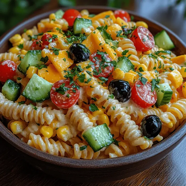 As the sun shines brighter and the days grow longer, summer invites us to gather with friends and family, savoring the warmth of the season. What better way to complement these moments than with a refreshing pasta salad? Pasta salads have become a quintessential part of summertime dining, celebrated for their versatility, ease of preparation, and ability to cater to a variety of tastes and dietary preferences. Among the myriad of pasta salad recipes, the Creamy Ranch Pasta Salad with a Twist stands out as a delightful blend of flavors and textures that is sure to please any crowd.