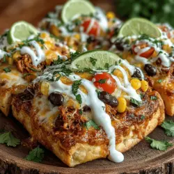When it comes to easy and delicious snack foods, nachos consistently top the list. Their versatility and shareable nature make them a staple at parties, game day gatherings, or even a cozy night in. This Crunchy Ranch Chicken Pita Nachos recipe takes the beloved nacho concept to a new level by incorporating whole wheat pita bread, creating a healthier and more interesting base for the dish. Not only do these pita nachos offer a delightful crunch, but they also provide a unique twist that sets them apart from traditional tortilla chips.