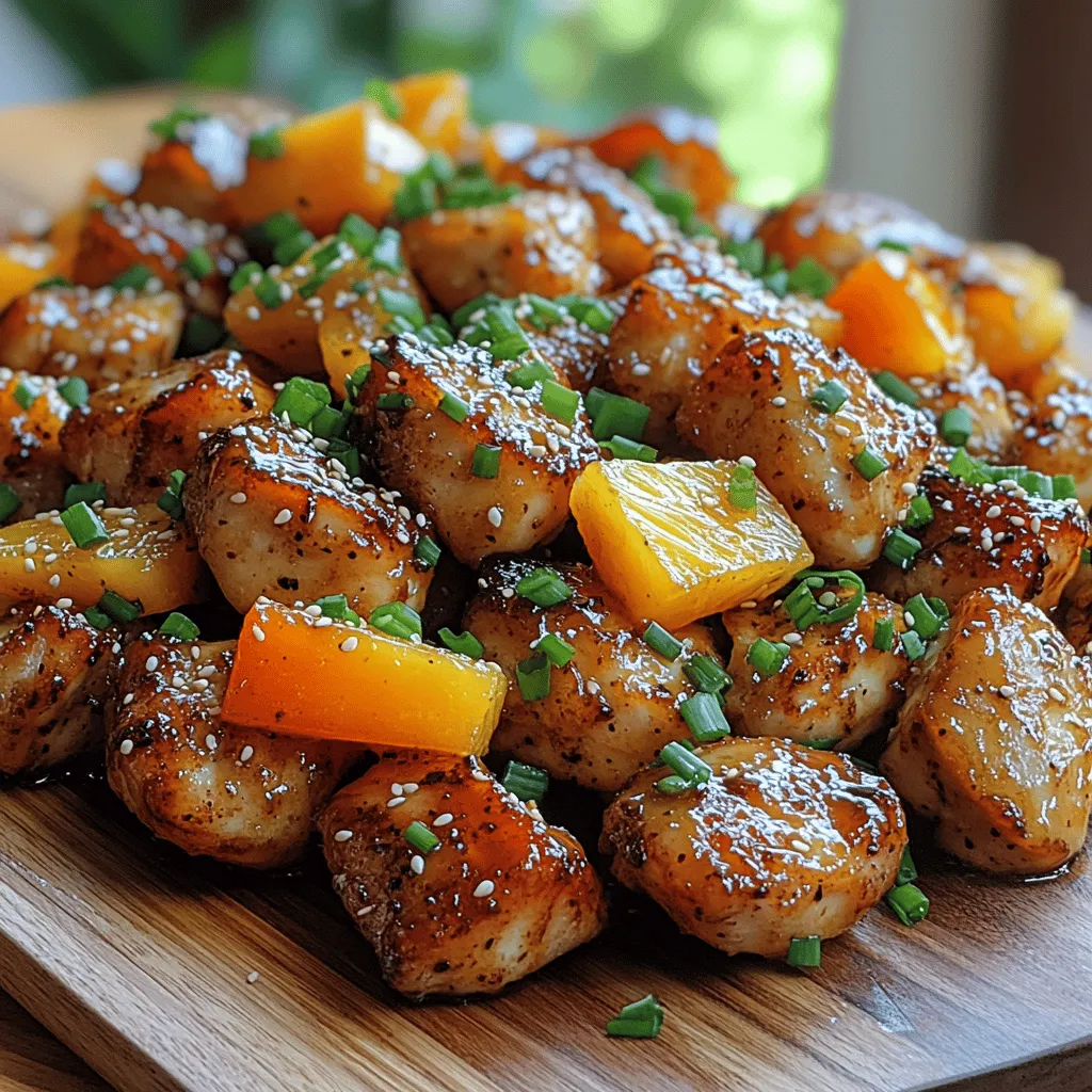 Transport your taste buds to a sunny paradise with Sweet Pineapple Chicken Bites, a dish inspired by tropical flavors that celebrate the vibrant essence of summer. This recipe embodies a delightful fusion of sweet, savory, and slightly spicy elements, creating an irresistible appetizer or main course that appeals to food lovers of all ages. Whether you’re hosting a casual family dinner, throwing a festive gathering, or simply craving something exotic for a weeknight meal, these chicken bites are sure to impress.