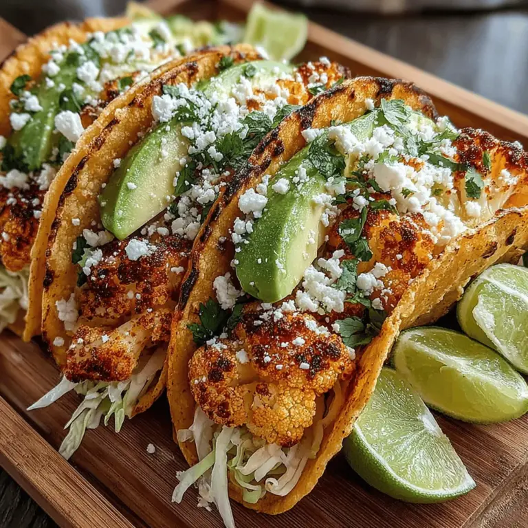 In recent years, plant-based cuisine has surged in popularity, captivating the hearts and appetites of food enthusiasts around the globe. Among the myriad of delicious offerings, tacos have emerged as a standout favorite, transcending traditional boundaries to embrace a variety of innovative ingredients. Enter the golden roasted cauliflower taco—a dish that beautifully showcases the versatility of this humble vegetable. With its satisfying texture and ability to absorb vibrant flavors, cauliflower serves as a perfect filling for those seeking a nutritious yet indulgent meal.