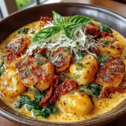 Creamy pesto gnocchi with sun-dried tomatoes is a dish that beautifully marries comfort and elegance, making it a favorite for both family dinners and special occasions. The tender, pillowy gnocchi serves as the perfect canvas for the vibrant flavors of basil pesto and the tangy sweetness of sun-dried tomatoes. This recipe is not only delicious but also quick and easy to prepare, allowing you to whip up a gourmet meal without spending hours in the kitchen.