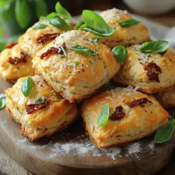 Savory sun-dried tomato scones are a delicious twist on the traditional sweet scone, offering a unique blend of flavors that can elevate any meal or occasion. These delightful pastries are perfect for brunches, afternoon teas, or even as a savory snack to accompany your favorite soup or salad. The combination of rich sun-dried tomatoes and creamy cheese creates a savory experience that is both comforting and sophisticated, making them a favorite among both casual bakers and culinary enthusiasts alike.