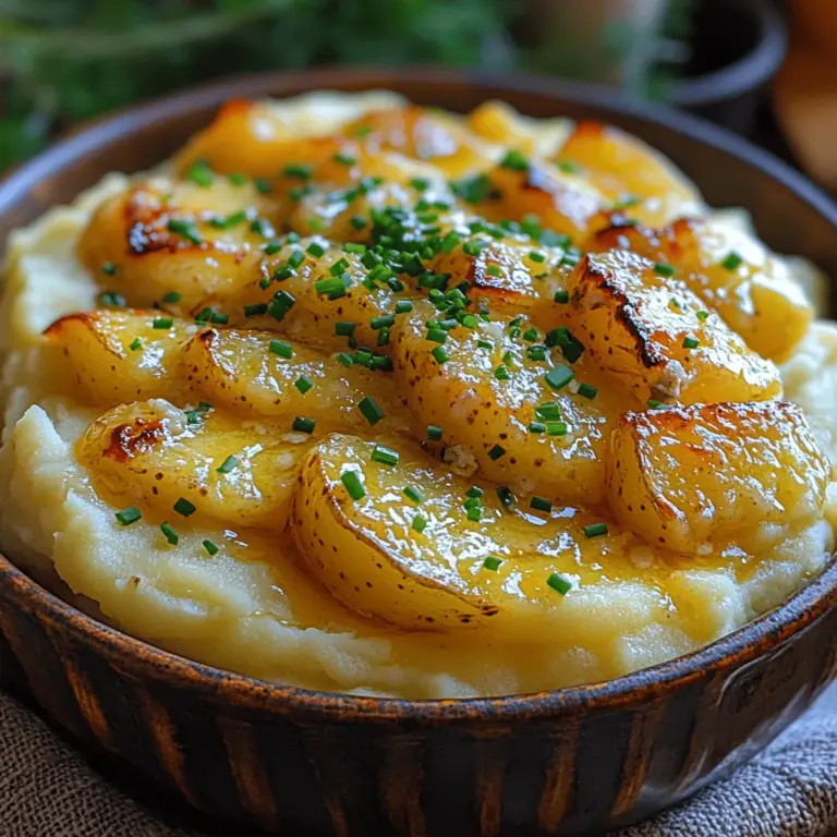 The perfect side dish can elevate any meal, and there’s nothing quite like a bowl of Heavenly Creamy Garlic Mashed Potatoes to bring warmth and comfort to your dining table. With their rich, buttery flavor and silky texture, these mashed potatoes are more than just a side; they’re a culinary experience that transforms any dish into something truly special. This recipe artfully combines the velvety richness of Yukon Gold potatoes with the aromatic essence of roasted garlic, creating a creamy, indulgent texture that pairs beautifully with a variety of main courses, from succulent roasts to cozy casseroles.