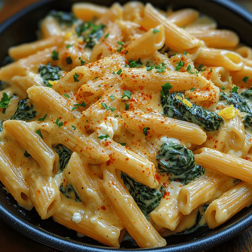 Creamy Spinach and Cheese Penne Skillet is a delightful dish that masterfully combines vibrant flavors and a luscious texture, making it a favorite among both pasta enthusiasts and health-conscious eaters. This one-pan meal is not only a visual feast, with its rich greens and creamy whites, but it also serves as a delicious way to incorporate nutrient-dense spinach into your diet. The creamy sauce envelops the penne pasta, creating a comforting dish that satisfies cheese lovers while offering a wholesome balance with fresh greens.