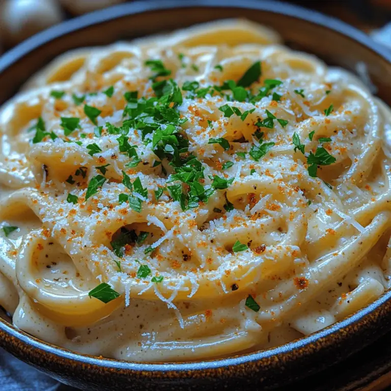 In the world of comfort food, few dishes can compete with the creamy, rich flavor of Alfredo pasta. This Creamy Roasted Garlic Alfredo Pasta recipe takes a classic favorite and elevates it with the deep, caramelized flavor of roasted garlic. Perfect for a weeknight dinner or a special occasion, this dish combines simple ingredients to create a luxurious meal that is sure to impress. The creamy sauce envelops perfectly cooked pasta, creating a harmony of flavors and textures that is both satisfying and indulgent. In this article, we will explore the essence of this delightful recipe, breaking down each step to ensure you achieve culinary success in your kitchen.