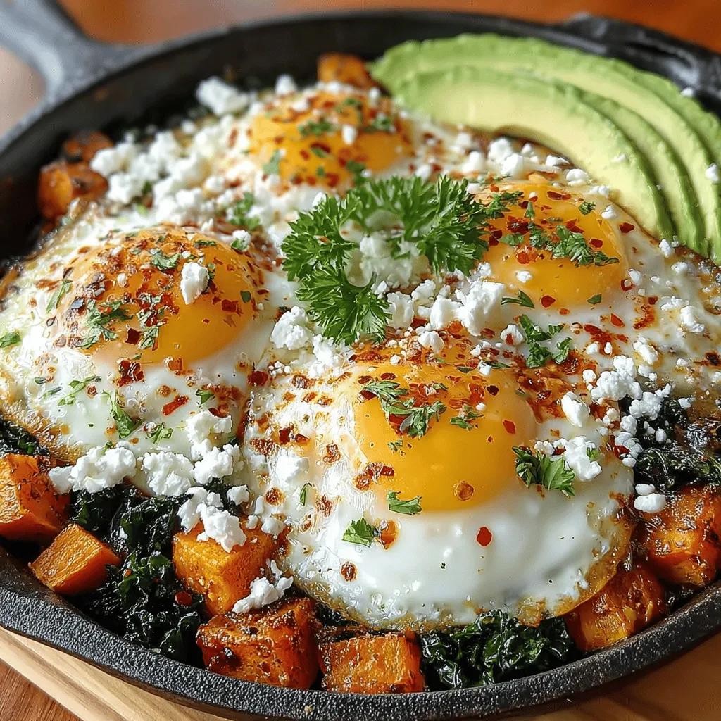 The Sweet Potato and Kale Breakfast Skillet is a vibrant, nutritious dish that perfectly combines the earthy sweetness of sweet potatoes with the robust flavors of kale and aromatic spices. This one-pan meal is not only quick to prepare but also packed with vitamins and minerals, making it an ideal start to your day. As more people turn to wholesome, plant-based options, this recipe stands out for its ease of preparation and rich nutritional profile. Whether you are looking for a filling breakfast to fuel your morning or a nutritious brunch option to share with friends and family, this Sweet Potato and Kale Breakfast Skillet is sure to impress.