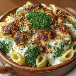 Creamy Broccoli Almondine Pasta Bake is a delightful fusion of flavors and textures that brings comfort food to a new level. This savory dish combines al dente pasta, vibrant broccoli florets, and crunchy almonds all enveloped in a rich, creamy sauce that’s sure to please both family and friends. Whether you're hosting a dinner party or simply looking for a comforting weeknight meal, this pasta bake serves as an excellent choice, striking a balance between indulgence and nutritional goodness.