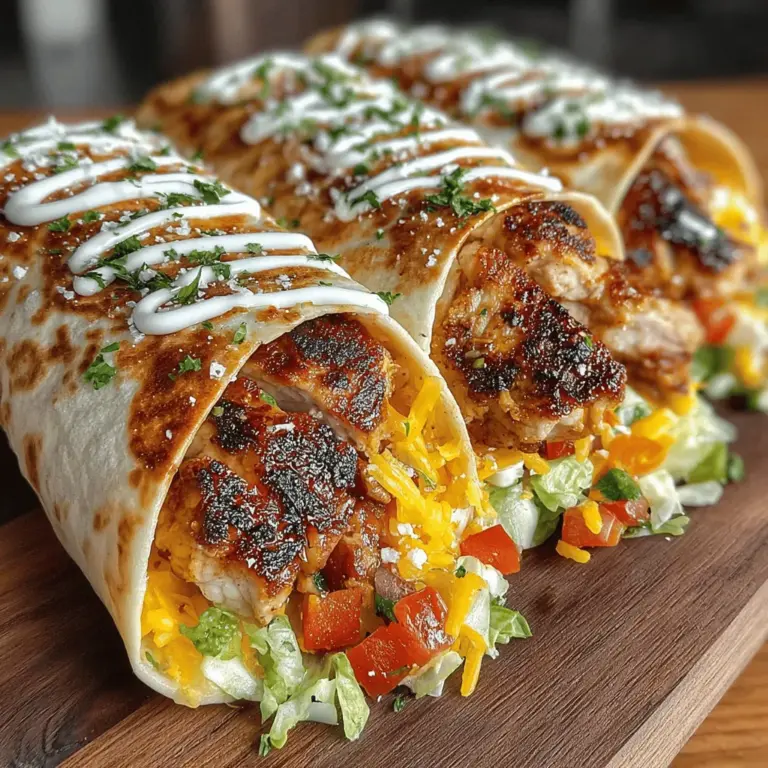 In the culinary landscape where flavor meets convenience, Sizzling Grilled Chicken Bacon Ranch Wraps stand out as a quintessential dish that embodies the best of both worlds. This delightful recipe marries the tender, smoky essence of grilled chicken with the irresistible crunch of crispy bacon, all nestled within a soft tortilla. With the added freshness of crisp romaine lettuce and succulent tomatoes, these wraps are not only a treat for the taste buds but also a feast for the eyes. Whether you're planning a cozy family dinner, a fun-filled picnic, or prepping meals for a busy week ahead, these wraps offer the versatility and satisfaction that make them a staple in any kitchen.