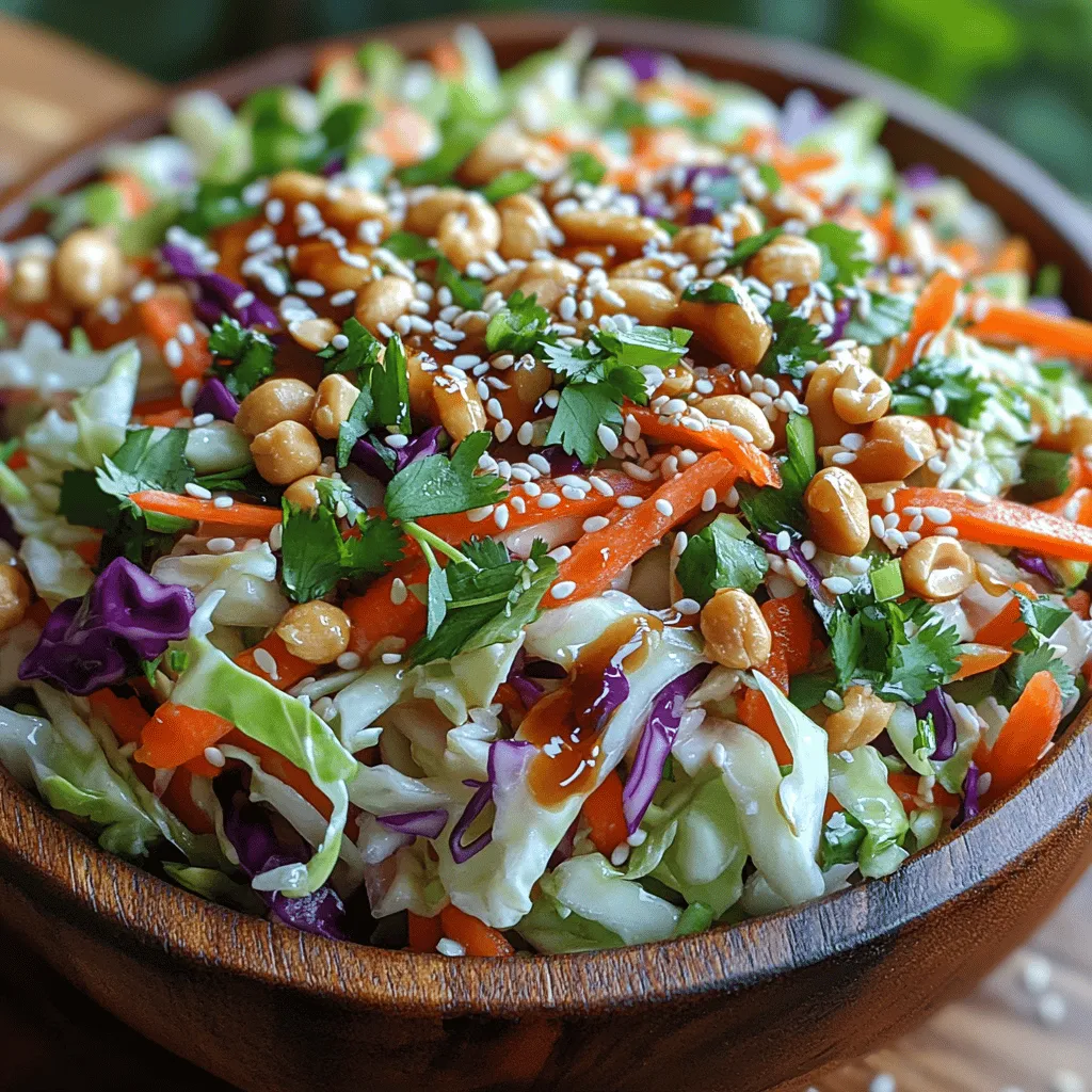 Crunchy Cabbage Peanut Slaw is an invigorating dish that brings a delightful crunch and vibrant flavors to the table. This refreshing slaw serves as an ideal accompaniment to various meals, making it a favorite among food lovers and health-conscious eaters alike. Its bright colors and fresh ingredients not only please the palate but also provide a visually appealing addition to any plate. Whether served alongside grilled proteins or enjoyed as a light main course, this slaw is versatile enough to suit any occasion.