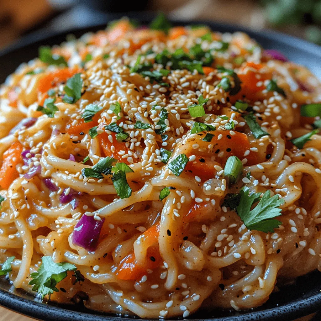 Creamy Peanut Sesame Noodles is a dish that perfectly encapsulates the harmony of flavors found in Asian cuisine. With its luscious, creamy texture and a delightful nutty undertone, this recipe has gained popularity among food enthusiasts looking for a satisfying yet simple meal. The combination of peanut butter and sesame oil creates a rich sauce that clings beautifully to the noodles, providing an indulgent experience with every bite.