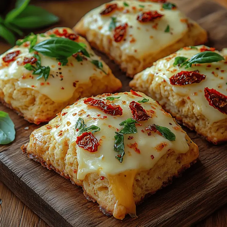 Scones may often evoke images of tea time or a quaint English café, but they can also be savory and flavorful, offering a delightful twist on traditional recipes. Enter the Savory Sun-Dried Tomato Scones. This unique recipe combines the rich, tangy flavor of sun-dried tomatoes with the buttery tenderness of freshly baked scones, creating a perfect snack or accompaniment to any meal. In today’s fast-paced world, where convenience often takes precedence, homemade recipes are essential in reconnecting with the joy of cooking and enjoying wholesome, delicious food.