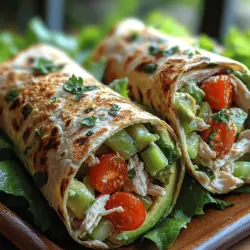 In the realm of nutritious and satisfying meals, Creamy Avocado Chicken Salad Wraps stand out as a delightful option that balances flavor, texture, and health benefits. This recipe has gained popularity not only among health enthusiasts but also among those seeking quick and easy meal solutions. With ripe avocados as the star ingredient, this dish is not only creamy and rich but also packed with essential nutrients. The combination of tender chicken, vibrant vegetables, and a luscious avocado dressing makes these wraps a perfect choice for lunch, dinner, or even a healthy snack.
