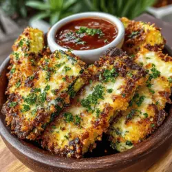 In today’s fast-paced environment, the significance of healthy snacking cannot be overstated. Many snacks are laden with preservatives, unhealthy fats, and excessive sugars, which can lead to various health issues over time. By choosing vegetable-based recipes like Crispy Parmesan Zucchini Fries, you’re opting for a snack that provides essential nutrients while still delivering on flavor and satisfaction. This recipe embraces the idea that healthy eating doesn’t have to be boring; instead, it can be a fun and enjoyable experience that encourages you to explore new culinary possibilities.