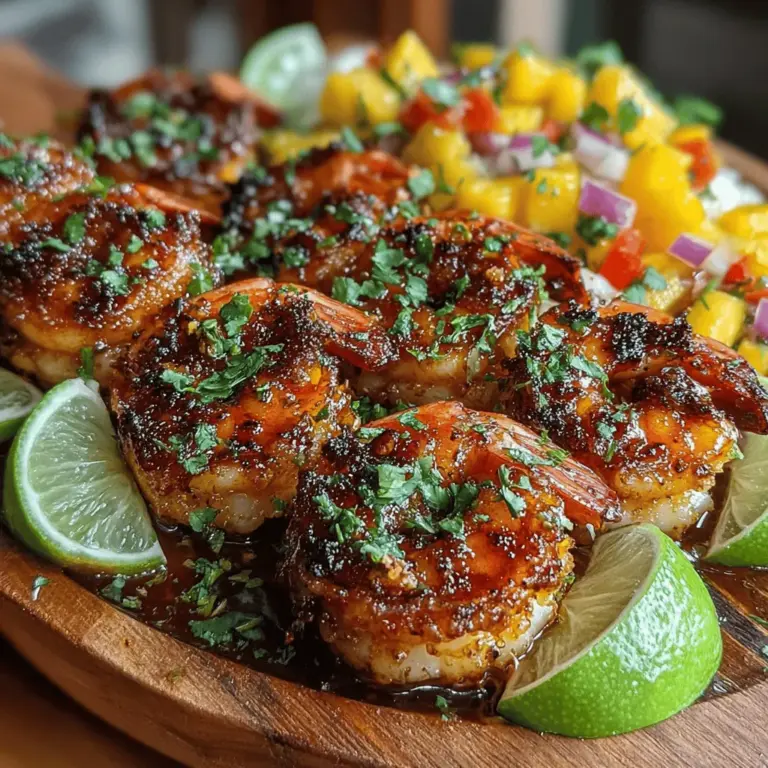 Tropical Shrimp Skewers with Zesty Mango Salsa is a vibrant dish that encapsulates the essence of summer in every bite. This recipe brings together juicy, marinated shrimp that are grilled to perfection, paired with a fresh, tangy mango salsa that adds a burst of flavor and color. Ideal for family gatherings, backyard barbecues, or a cozy dinner, this dish not only tantalizes your taste buds but also enhances the visual appeal of your table. In this article, we will delve into the ingredients, preparation steps, and the unique flavors that make this dish a must-try.
