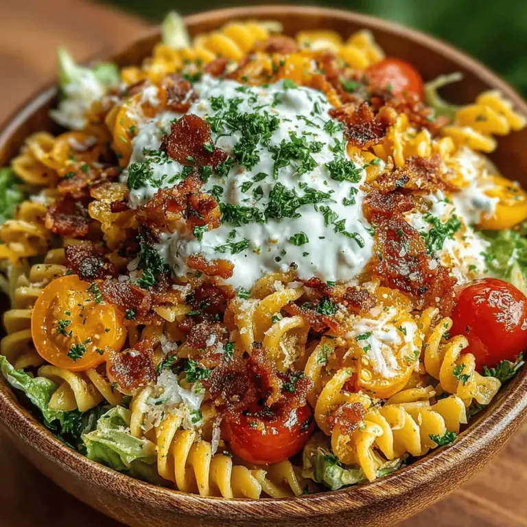 Cooking the pasta is a crucial step in achieving the perfect texture and flavor for your Bacon-Lovers Delight BLT Pasta Salad. Start by bringing a large pot of water to a rolling boil, and don't forget to generously salt the water. Salting is essential as it enhances the pasta's flavor during cooking and ensures that each bite is seasoned perfectly.