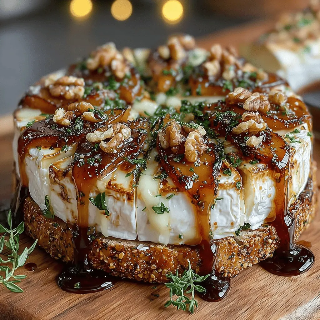 If you're looking to impress your guests with an elegant yet simple appetizer, look no further than Baked Brie & Caramelized Pear Flatbread. This dish is not only visually stunning but also a harmonious blend of flavors that encapsulates the essence of comfort food with an upscale twist. The creamy, buttery texture of Brie cheese pairs beautifully with the sweet, caramelized pears, while a drizzle of balsamic glaze adds a tangy contrast that elevates the entire dish. Whether you're hosting a sophisticated gathering or enjoying a cozy night in, this flatbread is sure to delight your taste buds and leave a lasting impression.