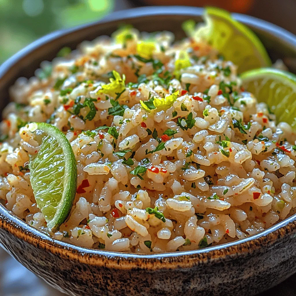 Zesty Lime Cilantro Rice is a dish that embodies the spirit of Mexican cuisine, rooted in the rich agricultural traditions of the region. The combination of rice, lime, and cilantro speaks to the heart of Mexican cooking, where fresh ingredients and vibrant flavors are paramount. The history of rice in Mexico can be traced back to the Spanish colonization, which introduced various rice dishes to the local diet. Over time, these recipes evolved, integrating local herbs and spices.
