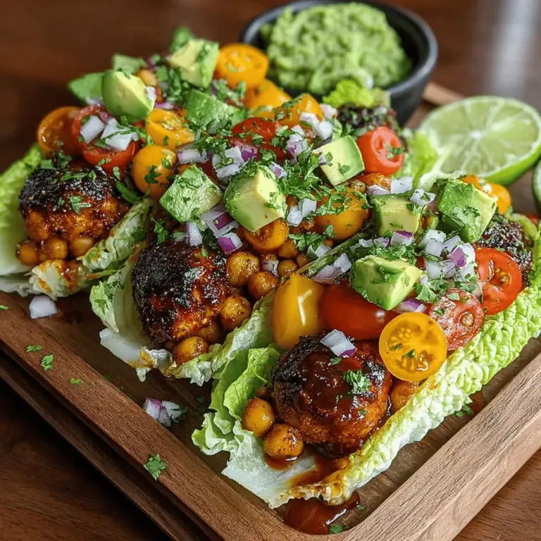 In the world of healthy eating, lettuce boats have carved out a niche as a versatile and delicious meal option. These ingenious creations allow you to swap traditional bread or tortillas for crisp, refreshing lettuce leaves, providing a light yet satisfying alternative. The concept is simple: fill a sturdy piece of lettuce with a flavorful filling, and you have a meal that is not only low in calories but also high in nutritional value. This is where our recipe for Crispy BBQ Chickpea Lettuce Boats comes into play.