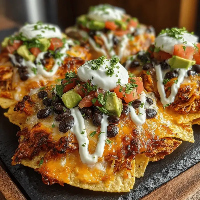 Sizzling Baked Fajita Chicken Nachos are a mouthwatering dish that perfectly captures the essence of comfort food while appealing to adventurous palates. This vibrant recipe is a harmonious blend of juicy chicken, colorful vegetables, and crispy tortilla chips, all generously layered with melted cheese and a variety of fresh toppings. Ideal for gatherings, game nights, or a cozy family dinner, these nachos are not only delightful to look at but also provide a satisfying crunch and a burst of flavors that will leave your guests clamoring for more.